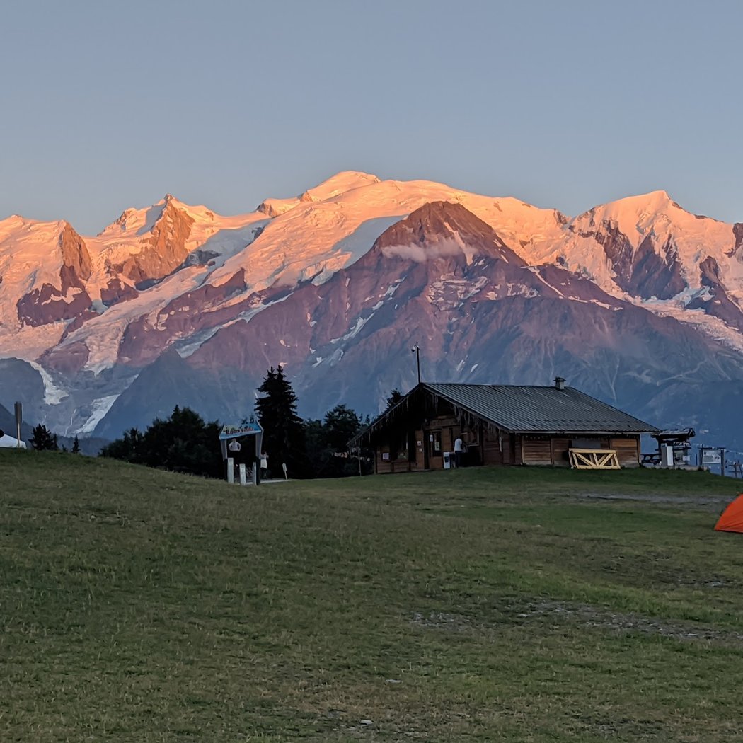 Natural campsite and motorhome location of Passy Plaine Joux 1